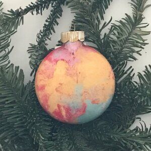 Modern Hand Painted Glass Ornament